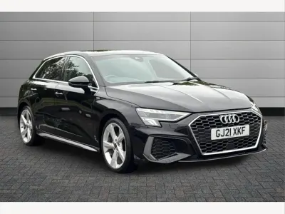 Used Audi A3 S-Line 150 HP (110 kW) 2021 Black Sedan