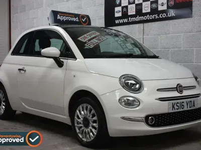 Used Fiat 500 Lounge 69 HP (50 kW) 2016 White Hatchback