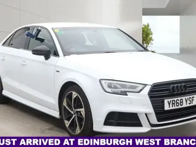 Used Audi A3 Black Edition 150 HP (110 kW) 2018 White Sedan
