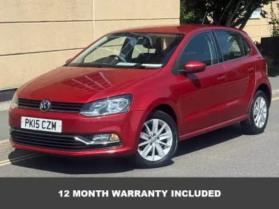 Used VW Polo SE 75 HP (55 kW) 2015 Red Hatchback