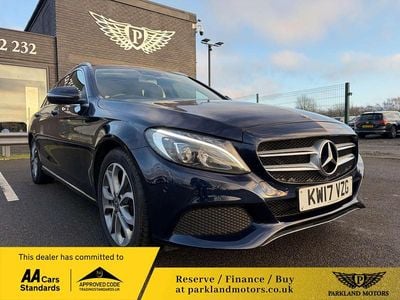 Used Mercedes C200 Premium 2017 Blue Estate