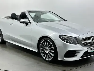 Used Mercedes E220 AMG line 194 HP (142 kW) 2019 Silver Cabriolet