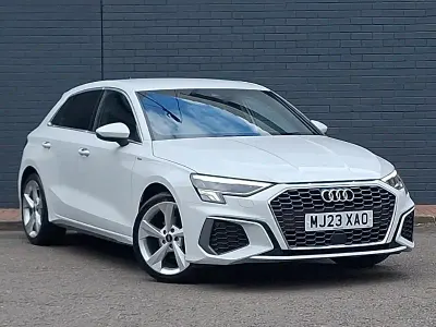 Used Audi A3 S-Line 110 HP (80 kW) 2023 White Sedan