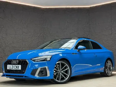 Used Audi A5 S-Line 163 HP (119 kW) 2021 Blue Coupe