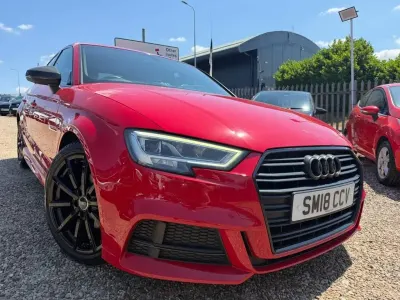 Used Audi A3 Black Edition 150 HP (110 kW) 2018 Red Sedan