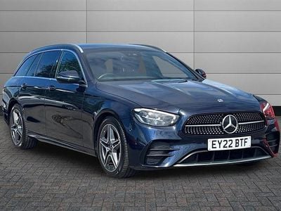 Used Mercedes E200 AMG line 200 HP (147 kW) 2022 Nautic blue Estate