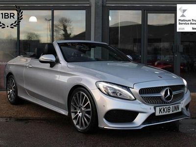 Silver Used 2018 Mercedes C200 AMG line Cabriolet | £17,990 (Fair price)