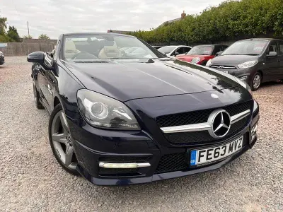 Used Mercedes SLK250 AMG 204 HP (150 kW) 2013 Blue Cabriolet