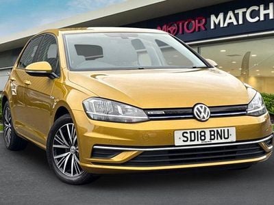 Yellow Used 2018 VW Golf VII SE Hatchback | £12,480 (Good price)