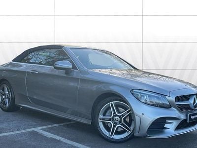 Silver Used 2022 Mercedes C220 AMG line Cabriolet | £28,478 (Expensive)