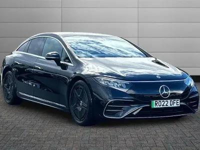 Begagnad Mercedes EQS450+ AMG line 244 kW (333 HK) 2022 Svart Sedan