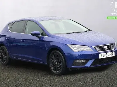 Used Seat Leon XCELLENCE 150 HP (110 kW) 2018 Blue Hatchback