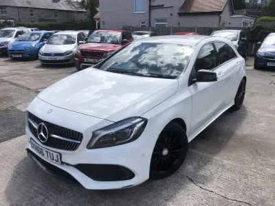 Used Mercedes A200 AMG line 136 HP (100 kW) 2016 White Hatchback