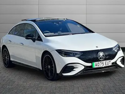 Used Mercedes EQE350 AMG line 214 kW (292 HP) 2025 Opalite white bright Sedan