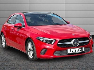 Used Mercedes A200 Premium Plus 150 HP (110 kW) 2019 Jupiter red Hatchback