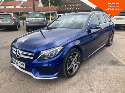 Used Mercedes C220 AMG Line Premium 170 HP (125 kW) 2014 Blue Estate