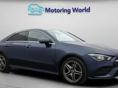 Used Mercedes CLA250e AMG line 218 HP (160 kW) 2021 Blue Coupe
