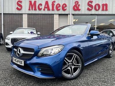 Blue Used 2023 Mercedes C220 AMG line Cabriolet | £29,900 (Expensive)