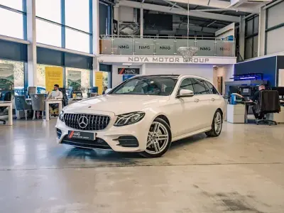Used Mercedes E220 AMG line 194 HP (142 kW) 2017 White Estate