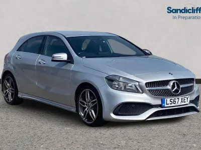 Used Mercedes A200 AMG line 136 HP (100 kW) 2018 Silver Hatchback