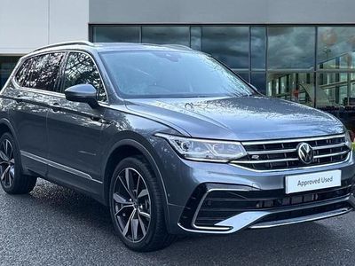 Platinum grey metallic Used 2025 VW Tiguan Allspace R-line SUV | £33,129 (A bit pricey)