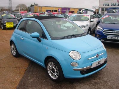 Used Fiat 500C Lounge 69 HP (50 kW) 2013 Blue Cabriolet