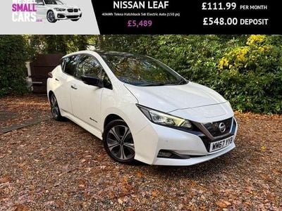 White Used 2018 Nissan Leaf Tekna Hatchback | £5,489 (Fair price)