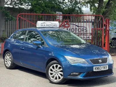 Used Seat Leon SE 105 HP (77 kW) 2014 Blue Hatchback