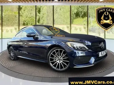 Usado Mercedes C200 AMG Line Premium 2017 Azul Coupé