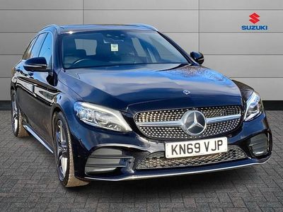 Black Used 2019 Mercedes C300 AMG Line Premium Plus Estate | £20,455 (A bit pricey)