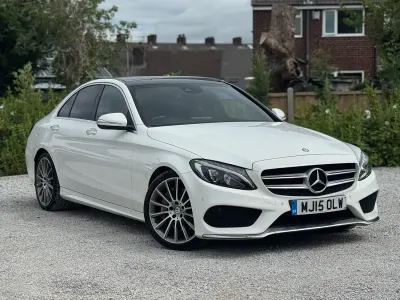 Used Mercedes C250 AMG Line Premium Plus 204 HP (150 kW) 2015 White Sedan