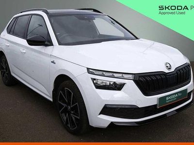 Used Skoda Kamiq Monte Carlo 115 HP (84 kW) 2021 Moon white metallic SUV