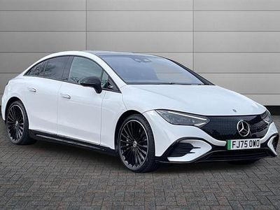 Used Mercedes EQE350 AMG line 214 kW (292 HP) 2025 Opalite white bright Sedan