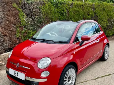 Used Fiat 500 Lounge 100 HP (73 kW) 2011 Red Cabriolet