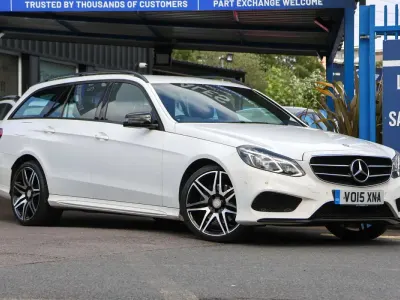 Used Mercedes E220 AMG 177 HP (130 kW) 2015 White Estate
