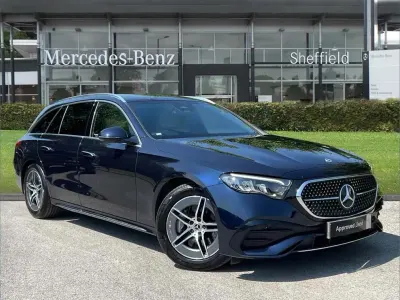 Used Mercedes E200 AMG line 200 HP (147 kW) 2025 Blue Estate