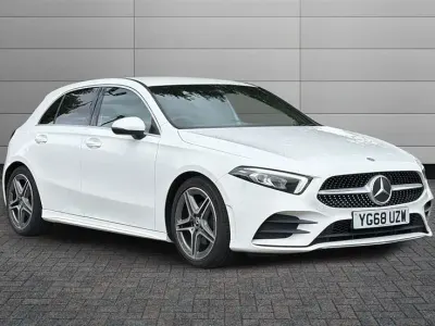 Used Mercedes A200 AMG line 163 HP (119 kW) 2018 Polar white Hatchback