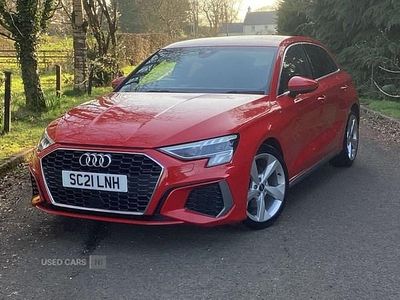 Used Audi A3 S-Line 110 HP (80 kW) 2021 Red Sedan