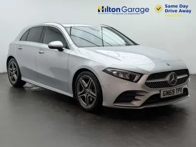 Used Mercedes A180 AMG Line Premium 136 HP (100 kW) 2019 Silver Hatchback