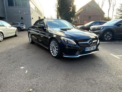 Black Used 2018 Mercedes C200 AMG Line Premium Plus Cabriolet | £17,995 (Fair price)