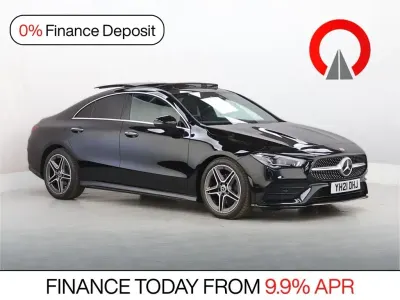Used Mercedes CLA180 AMG Line Premium Plus 136 HP (100 kW) 2021 Black Coupe
