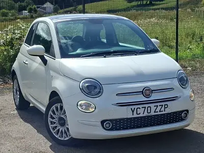 Used Fiat 500 Lounge 70 HP (51 kW) 2020 White Hatchback