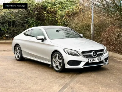 Used Mercedes C250 AMG Line Premium Plus 201 HP (147 kW) 2016 Silver Coupe