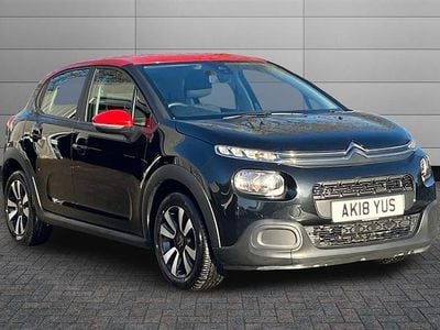 Perla nera black with sport red roof Used 2018 Citroën C3 Feel Hatchback | £7,690 (Fair price)