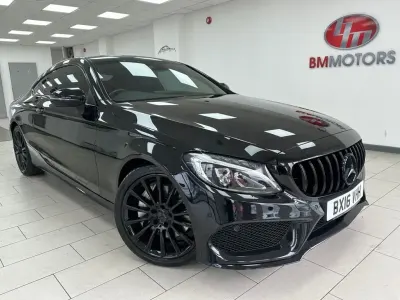 Begagnad Mercedes C250 AMG Line Premium Plus 204 HK (150 kW) 2016 Svart Sportkupé
