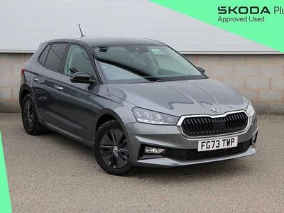 Used Skoda Fabia Colour Edition 94 HP (69 kW) 2023 Graphite grey metallic body / black magic pearl effect roof Hatchback