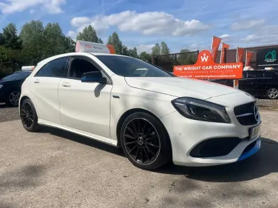 Used Mercedes A180 AMG line 122 HP (89 kW) 2016 White Hatchback