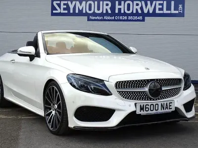 Used Mercedes C220 AMG line 170 HP (125 kW) 2018 White Cabriolet