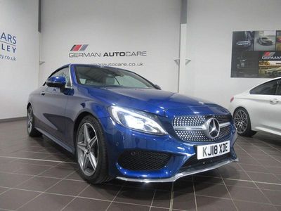 Blue Used 2018 Mercedes C220 AMG Line Premium Plus Cabriolet | £17,495 (Fair price)