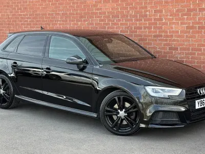 Used Audi A3 S-Line 184 HP (135 kW) 2019 Black Sedan